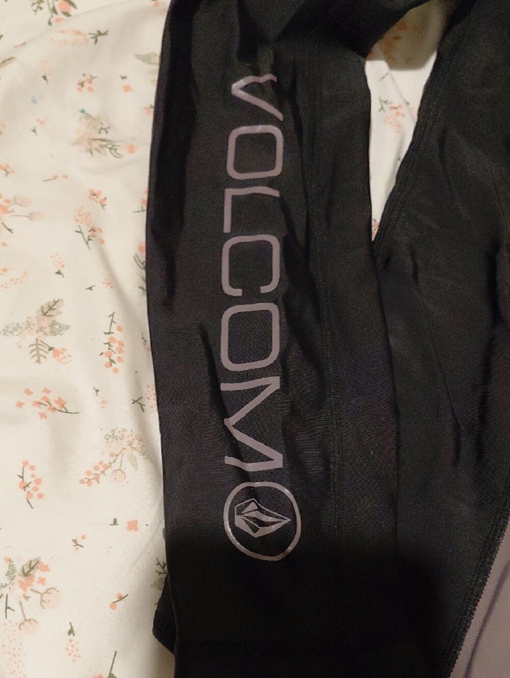 Volcom Gray and Black Long Sleeve One-Piece Rash Guard - Picture 4 of 8
